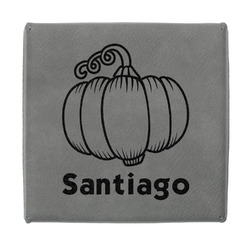 Pumpkins Jewelry Gift Box - Engraved Leather Lid (Personalized)
