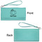 Pumpkins Ladies Wallets - Faux Leather - Teal - Front & Back View