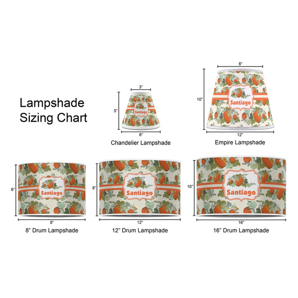 Pumpkins Lampshade Sizing Chart
