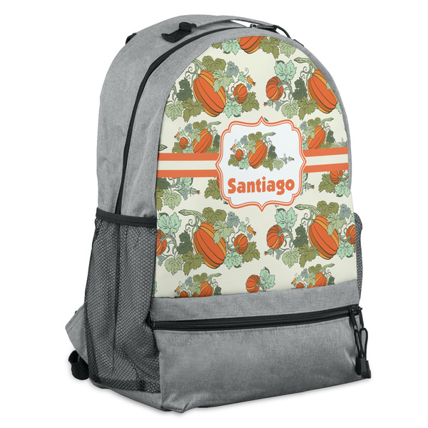 Custom Pumpkins Backpack - Grey (Personalized)
