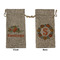 Pumpkins Large Burlap Gift Bag - Front & Back (Personalized)