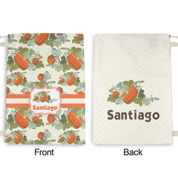 Pumpkins Large Laundry Bag - Front & Back View