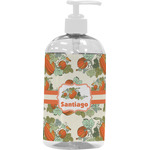 Pumpkins Plastic Soap / Lotion Dispenser (16 oz - Large - White) (Personalized)