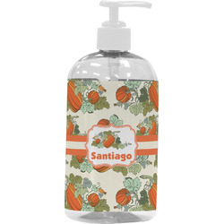 Pumpkins Plastic Soap / Lotion Dispenser (16 oz - Large - White) (Personalized)