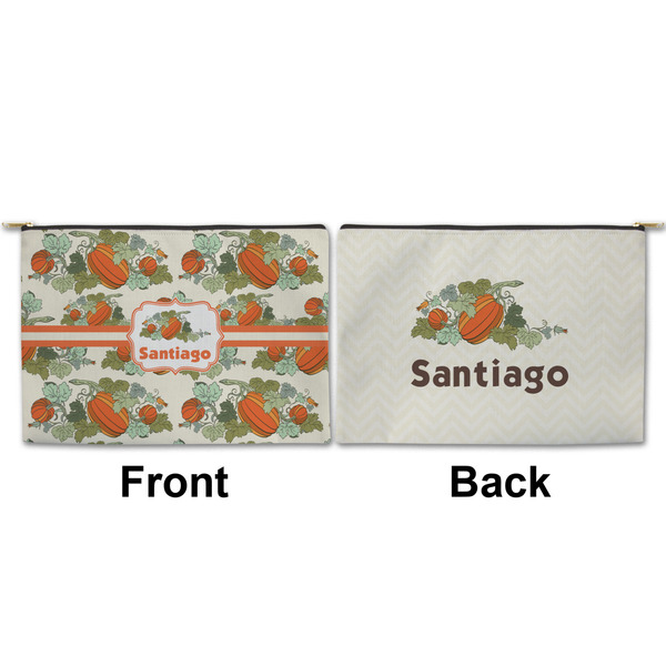 Pumpkins Large Zipper Pouch Approval (Front and Back)