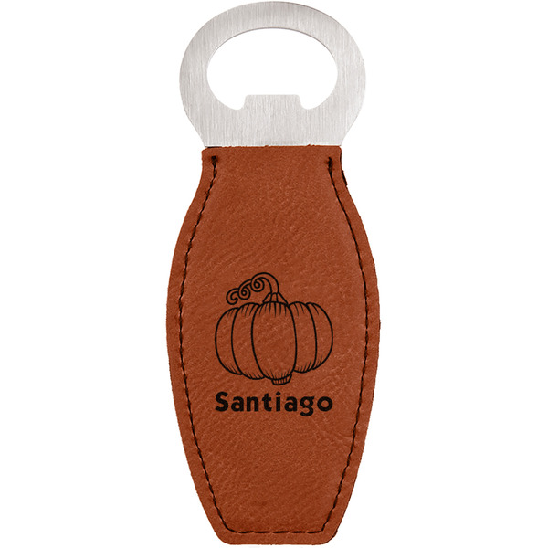Custom Pumpkins Leatherette Bottle Opener (Personalized)