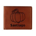 Pumpkins Leatherette Bifold Wallet - Single Sided (Personalized)