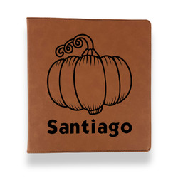 Pumpkins Leather Binder - 1" - Rawhide (Personalized)