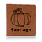 Pumpkins Leather Binder - 1" - Rawhide - Front View