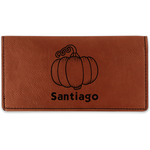 Pumpkins Leatherette Checkbook Holder (Personalized)