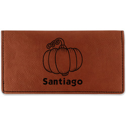 Pumpkins Leatherette Checkbook Holder (Personalized)