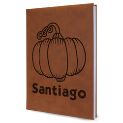 Pumpkins Leather Sketchbook - Large - Double Sided (Personalized)