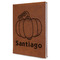 Pumpkins Leather Sketchbook - Large - Double Sided - Angled View
