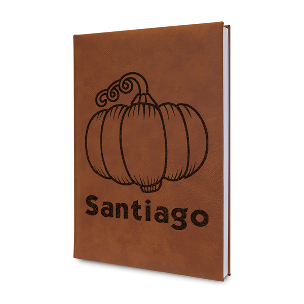 Custom Pumpkins Leather Sketchbook - Small - Double Sided (Personalized)