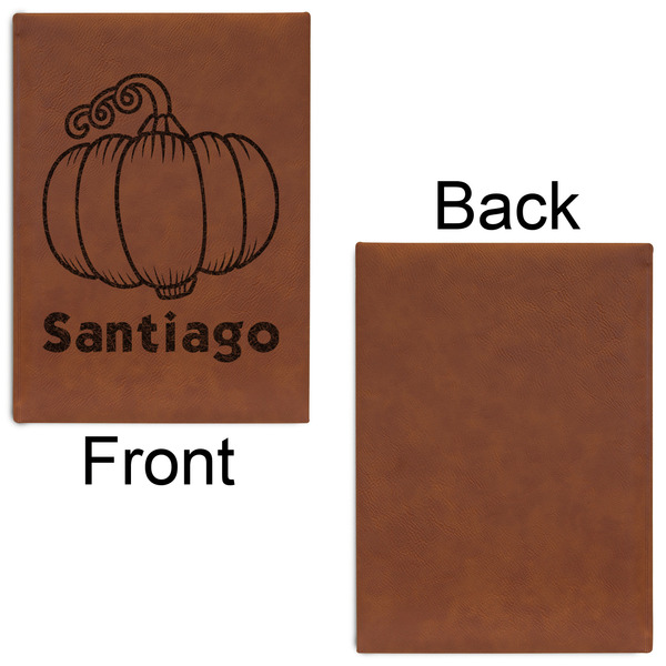 Pumpkins Leatherette Journal - Large - Single Sided - Front & Back View