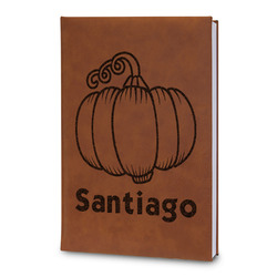 Pumpkins Leatherette Journal - Large - Double Sided (Personalized)