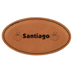 Pumpkins Leatherette Oval Name Badge with Magnet (Personalized)