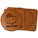 Pumpkins Faux Leather Iron On Patch (Personalized)