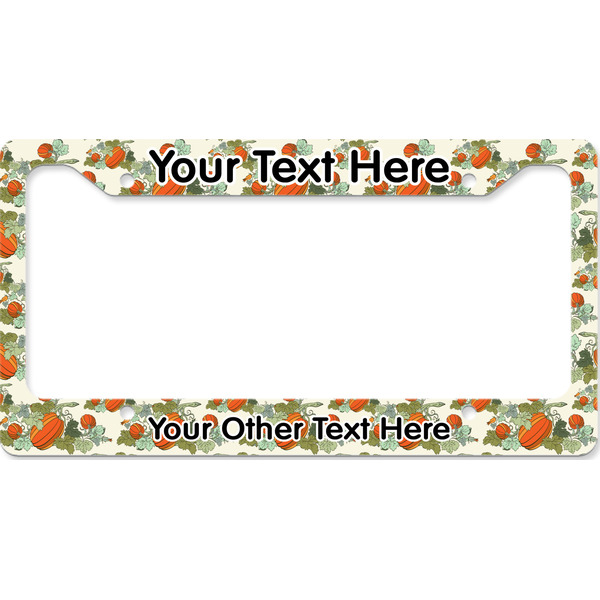 Custom Pumpkins License Plate Frame - Style B (Personalized)