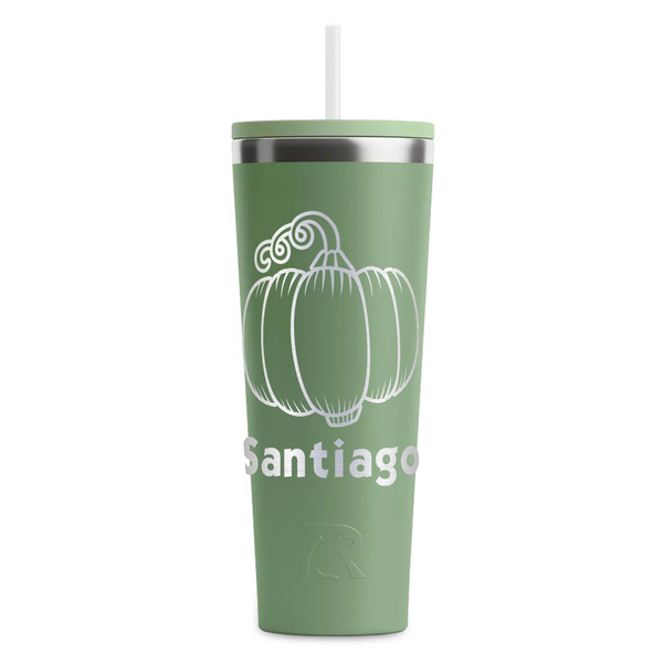 Pumpkins Light Green RTIC Everyday Tumbler - 28 oz. - Front