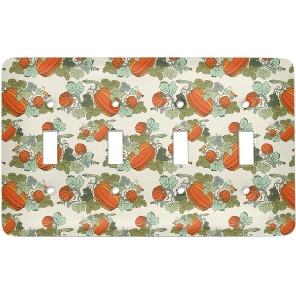 Custom Pumpkins Light Switch Cover (4 Toggle Plate)
