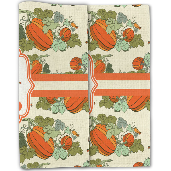 Pumpkins Linen Placemat - Folded Half (double sided)