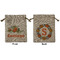 Pumpkins Medium Burlap Gift Bag - Front & Back (Personalized)