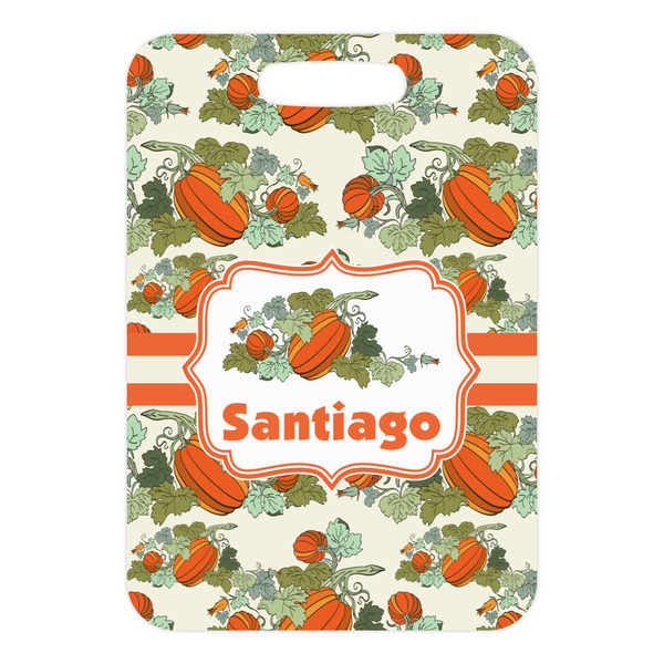 Pumpkins Metal Luggage Tag - Front Without Strap