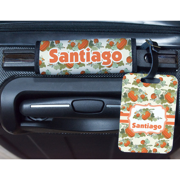 Pumpkins Metal Luggage Tag & Handle Wrap - In Context