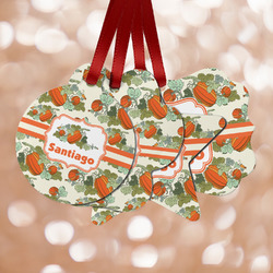 Pumpkins Metal Ornaments - Double Sided w/ Name or Text