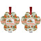 Pumpkins Metal Paw Ornament - Front and Back