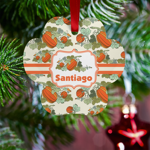 Pumpkins Metal Paw Ornament - Lifestyle