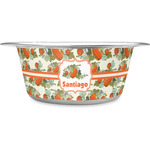 Pumpkins Stainless Steel Dog Bowl - Medium (Personalized)
