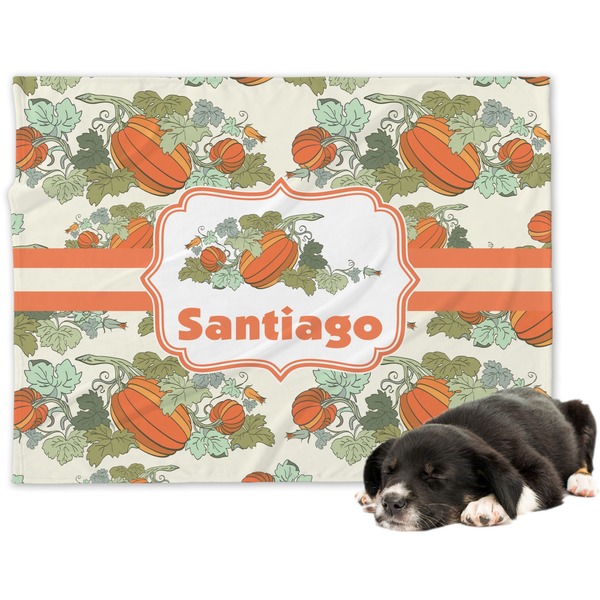 Custom Pumpkins Dog Blanket - Large (Personalized)