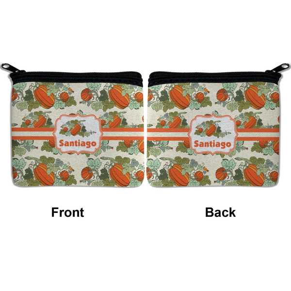Pumpkins Neoprene Coin Purse - Front & Back (APPROVAL)