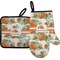 Pumpkins Right Oven Mitt & Pot Holder Set w/ Name or Text