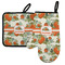 Pumpkins Left Oven Mitt & Pot Holder Set w/ Name or Text