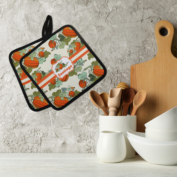 Pumpkins Neoprene Pot Holder - Set of 2  LIFESTYLE