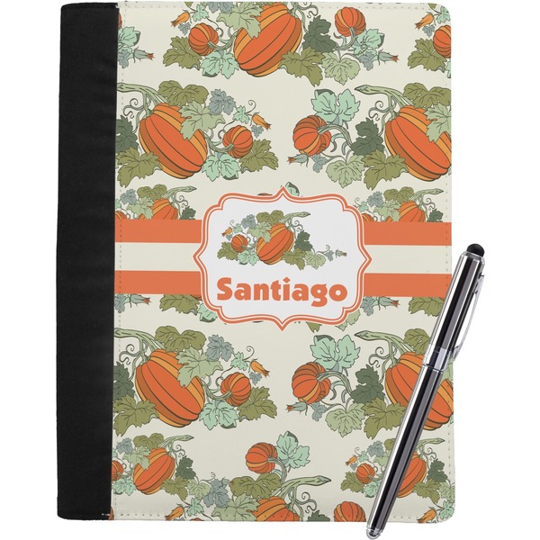 Custom Pumpkins Notebook Padfolio - Large w/ Name or Text