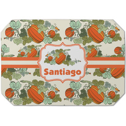 Pumpkins Dining Table Mat - Octagon (Single-Sided) w/ Name or Text