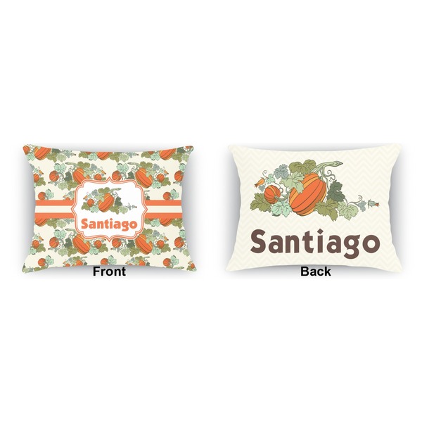 Pumpkins  Outdoor Rectangular Throw Pillow (Front and Back)