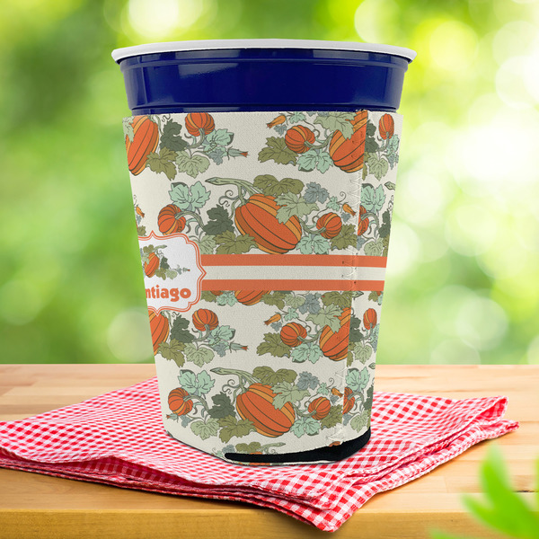 Pumpkins Party Cup Sleeves - with bottom - Lifestyle