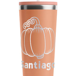 Pumpkins RTIC Everyday Tumbler with Straw - 28oz - Peach - Double-Sided (Personalized)