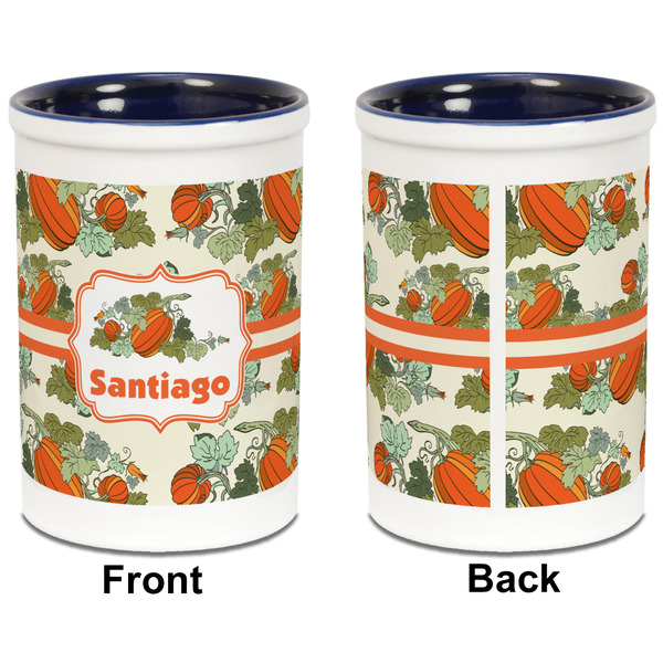 Pumpkins Pencil Holder - Blue - approval