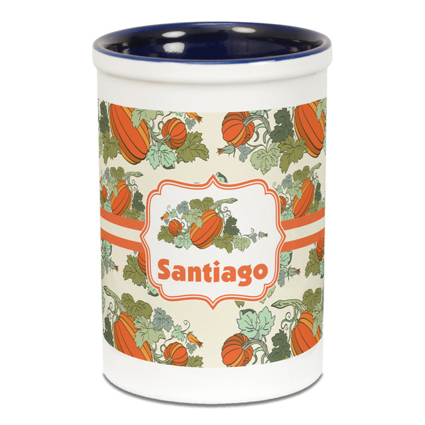 Pumpkins Pencil Holder - Blue