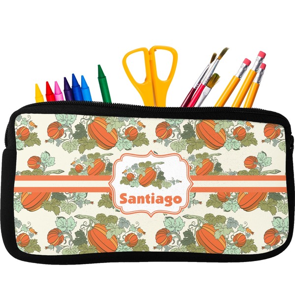 Custom Pumpkins Neoprene Pencil Case (Personalized)