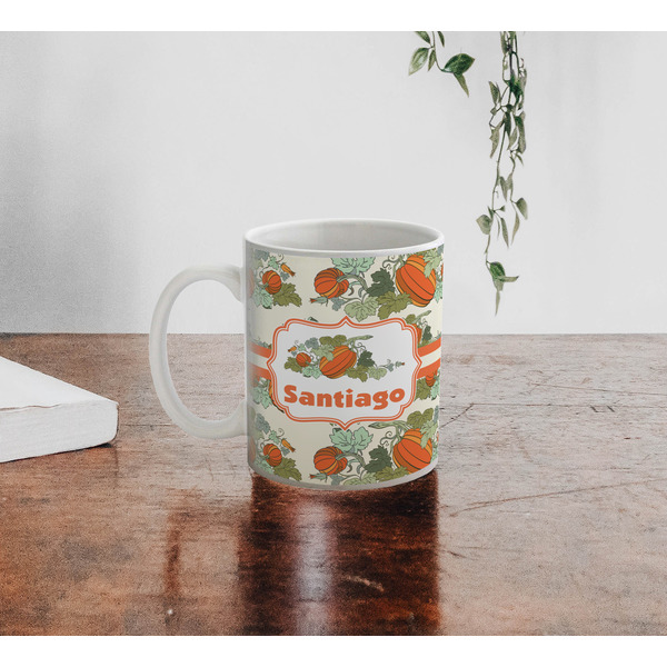 Pumpkins Personalized Coffee Mug - Lifestyle