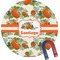 Pumpkins Round Fridge Magnet (Personalized)
