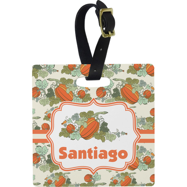 Pumpkins Personalized Square Luggage Tag