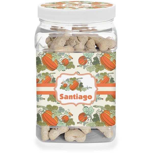 Custom Pumpkins Dog Treat Jar (Personalized)